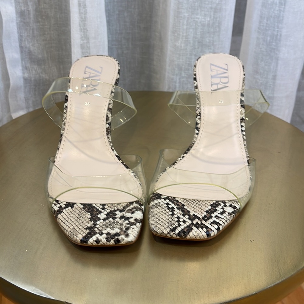 Zara Snake Print Kitten Heel - image 4